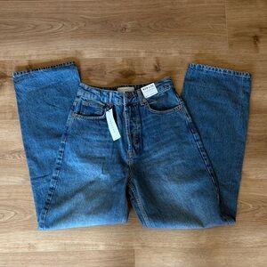 Topshop Women’s Straight Leg Blue Jeans
